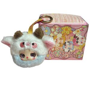 Liila Toys Garden Party Mini Cow Plush Keychain White Blue Kawaii Kidcore